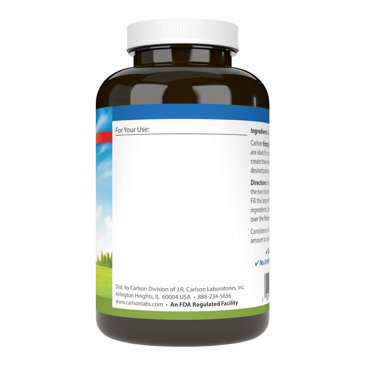 Carlson - Empty Gelatin #00 Capsules, Easy to Separate & Fill, 150 capsules Carlson buy supplements Au