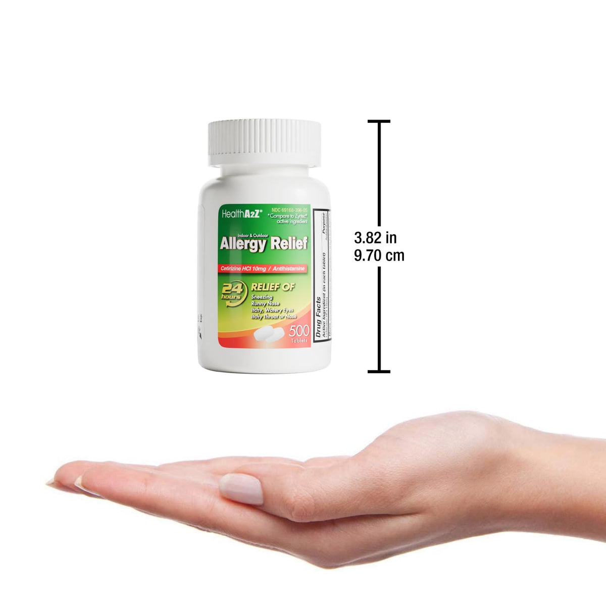 HealthA2Z® Allergy Relief, Cetirizine 10mg, Dye-Free Formula, 24-Hour Antihistamine, Indoor & Outdoor Allergy Relief, 500 Tablets HealthA2Z buy supplements Au