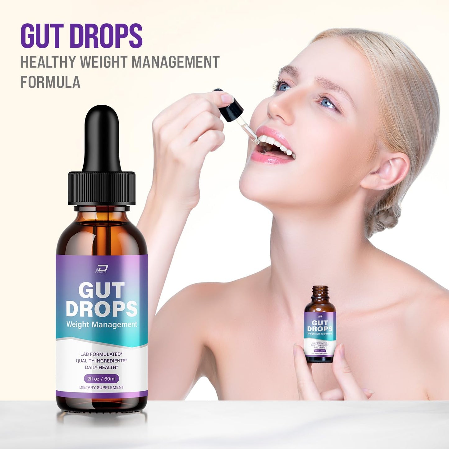Indelo Gut Drops Healthy Formula – GutDrops All Natural Healthy Levels - Extra Strength Liquid, Reviews (1 Pack – 1 Month Supply) Indelo buy supplements Au