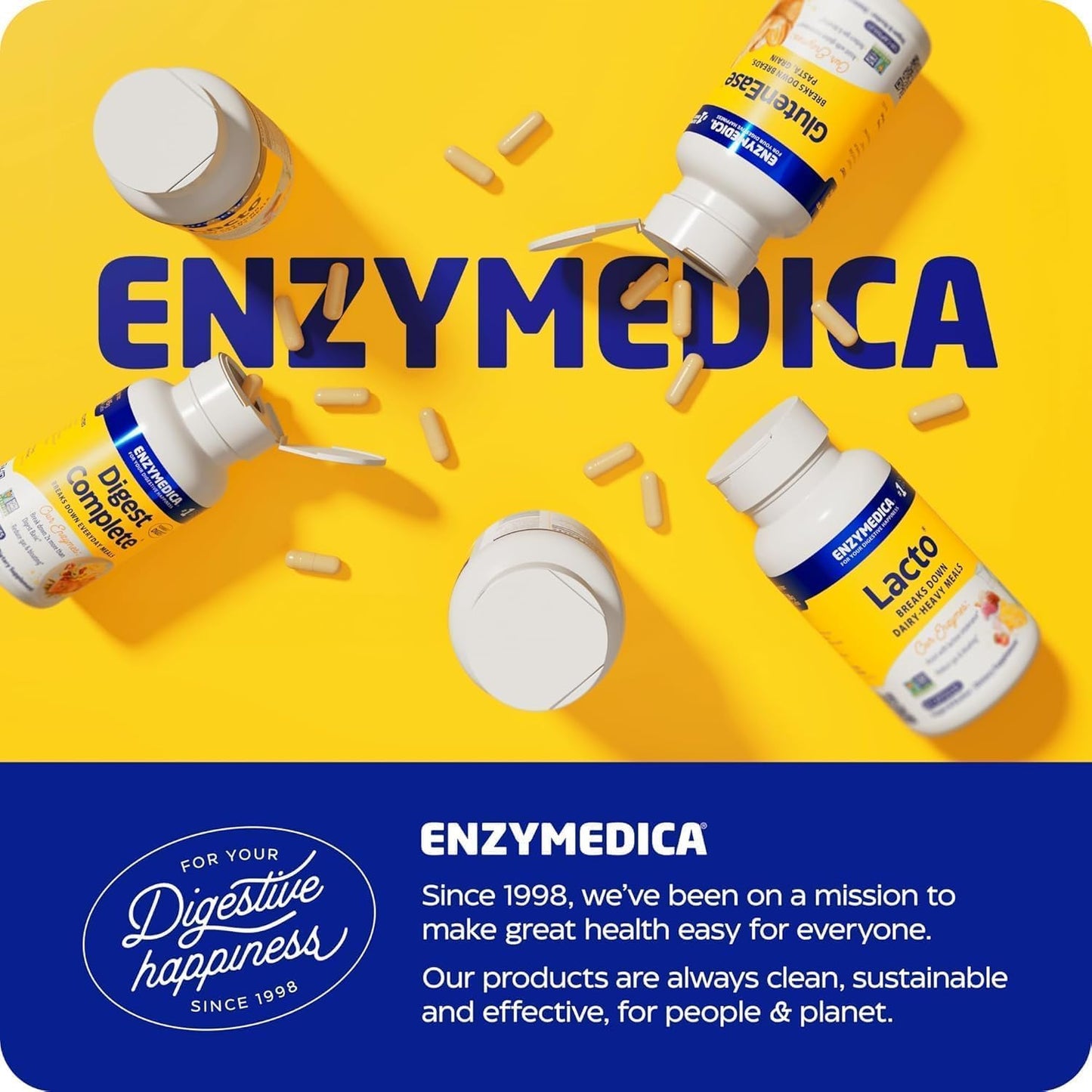 Enzymedica Acid Soothe Supplement for Women & Men - 90 Capsules