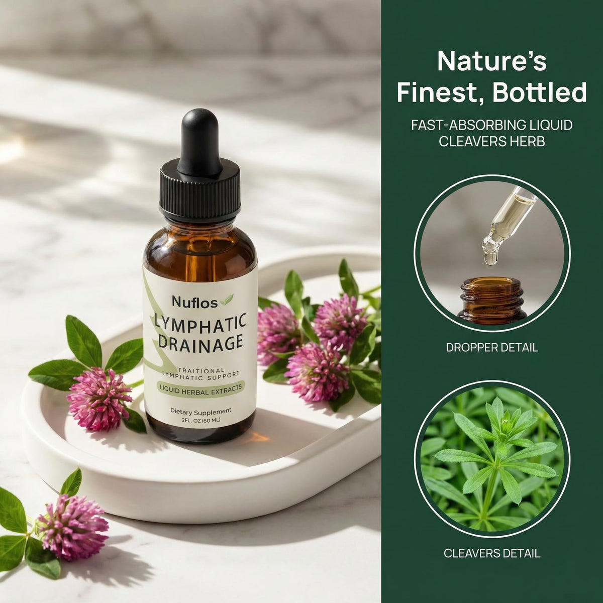 FQMUEV Nuflos Lymphatic Drainage Drops, Lymphatic Drainage Supplements, Premium 4-in-1 Herbal Blend, Daily Wellness & Overall Relief, 2 Fl. Oz (A) FQMUEV buy supplements Au
