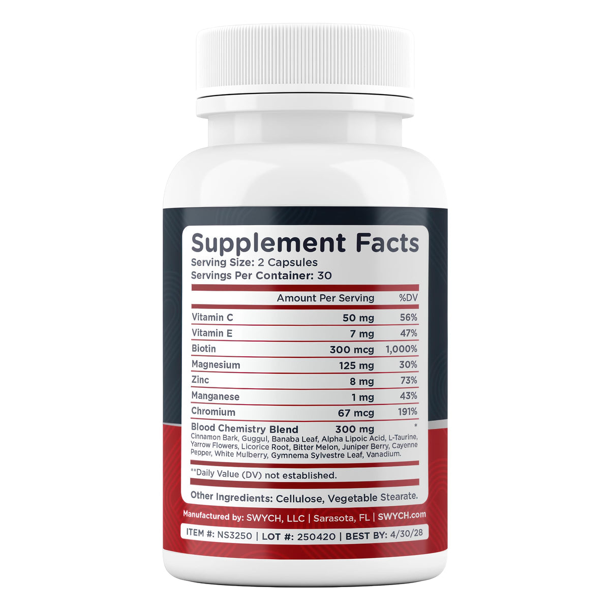 Blood Balance Supplement for Healthy Blood Support, Circulation, Metabolism & Vitality | Energy Formula with Premium Ingredients | Holistic Products to Support Cardiovascular Function – 60 Capsules SWYCH buy supplements Au