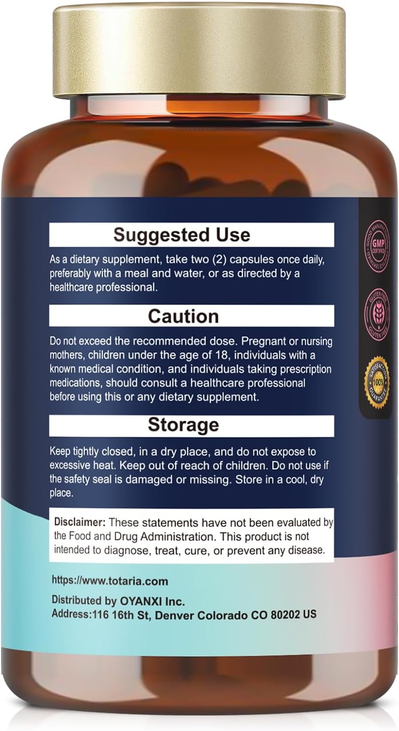 Vaginal Probiotics for Women Vaginal Moisturizer, pH, Odor, Flora, Hormones, Comfort, Mood & Relaxation, 30-in-1 Vaginal Moisture Plus with Slippery Elm Bark, Hyaluronic Acid, Fenugreek - 120 Caps