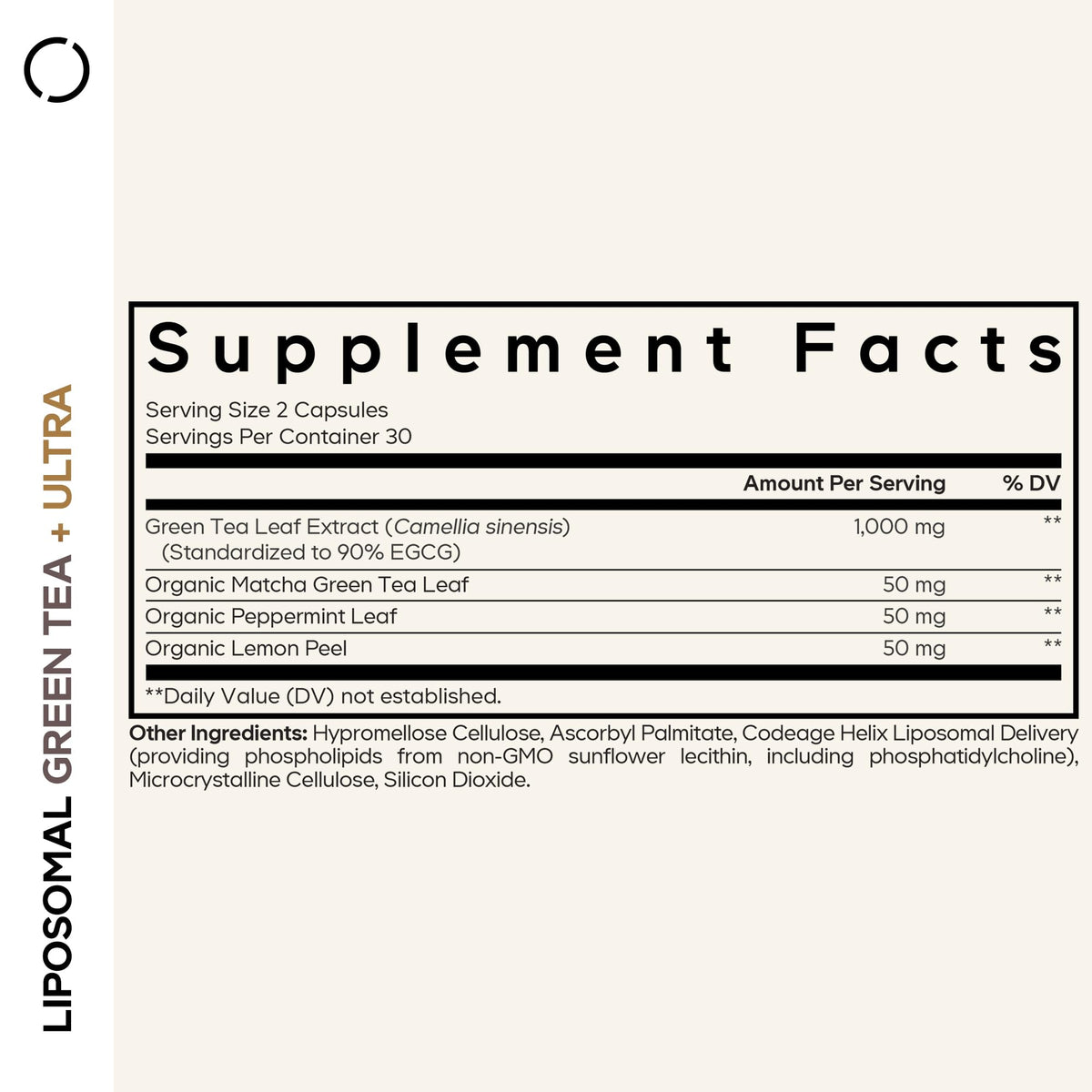 Codeage Liposomal Green Tea+ Ultra Potency - EGCG 90% Green Tea Extract, Organic Matcha Green Powder, Peppermint, Lemon Peel - Vegan, Non-GMO, Gluten-Free - Liposomal Delivery - 60 Capsules CodeageBuy Supplements Australia