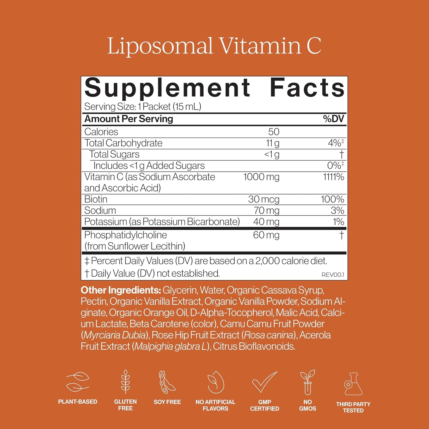 CYMBIOTIKA Liposomal Vitamin C 1000mg with Biotin for Skin