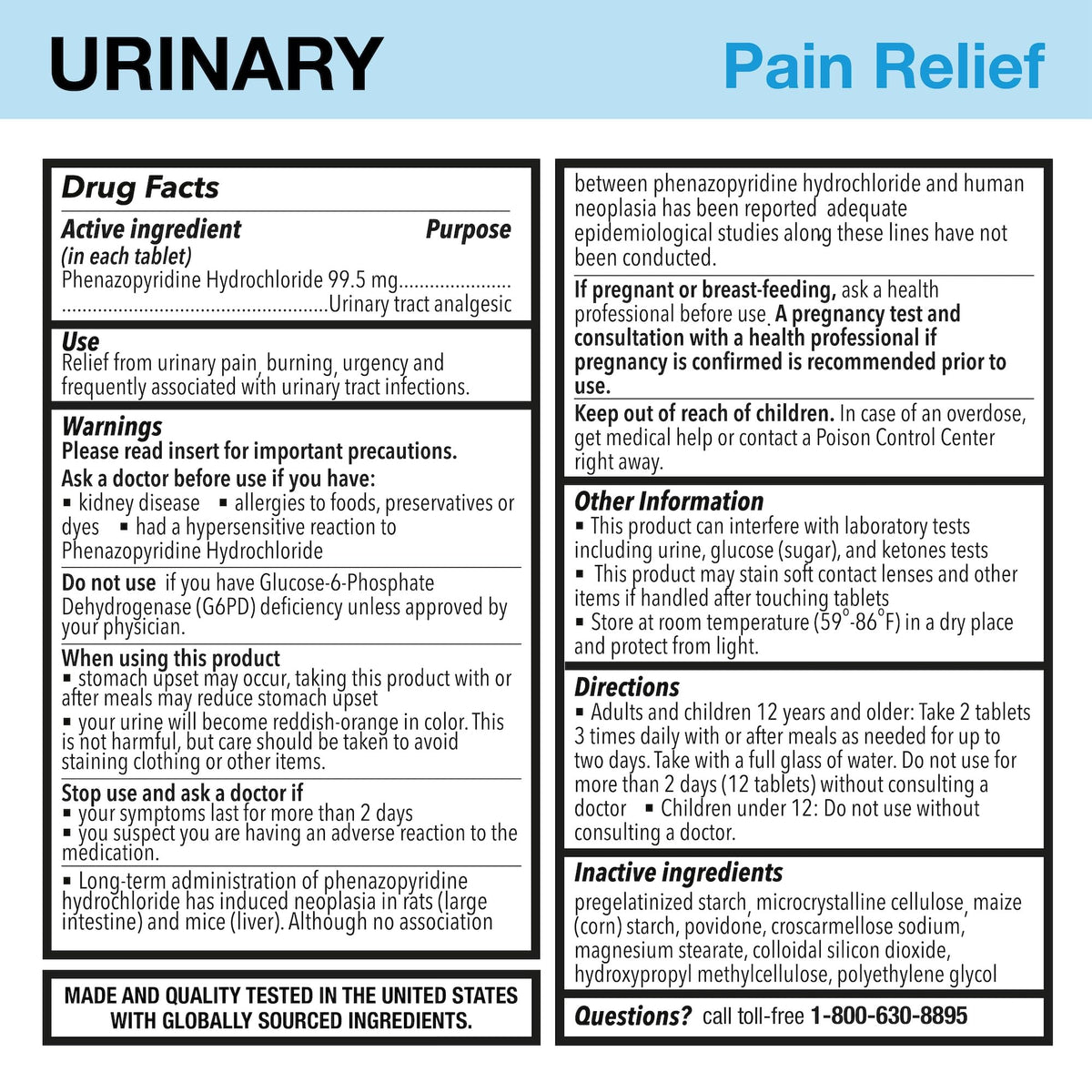 Puregen Labs Urinary Pain Relief | Phenazopyridine HCl 99.5mg Tablets | Maximum Strength OTC for Fast Relief of UTI Pain, Burning and Bladder discomfort – 72 Count Tablets P Puregen LabsBuy Supplements Australia