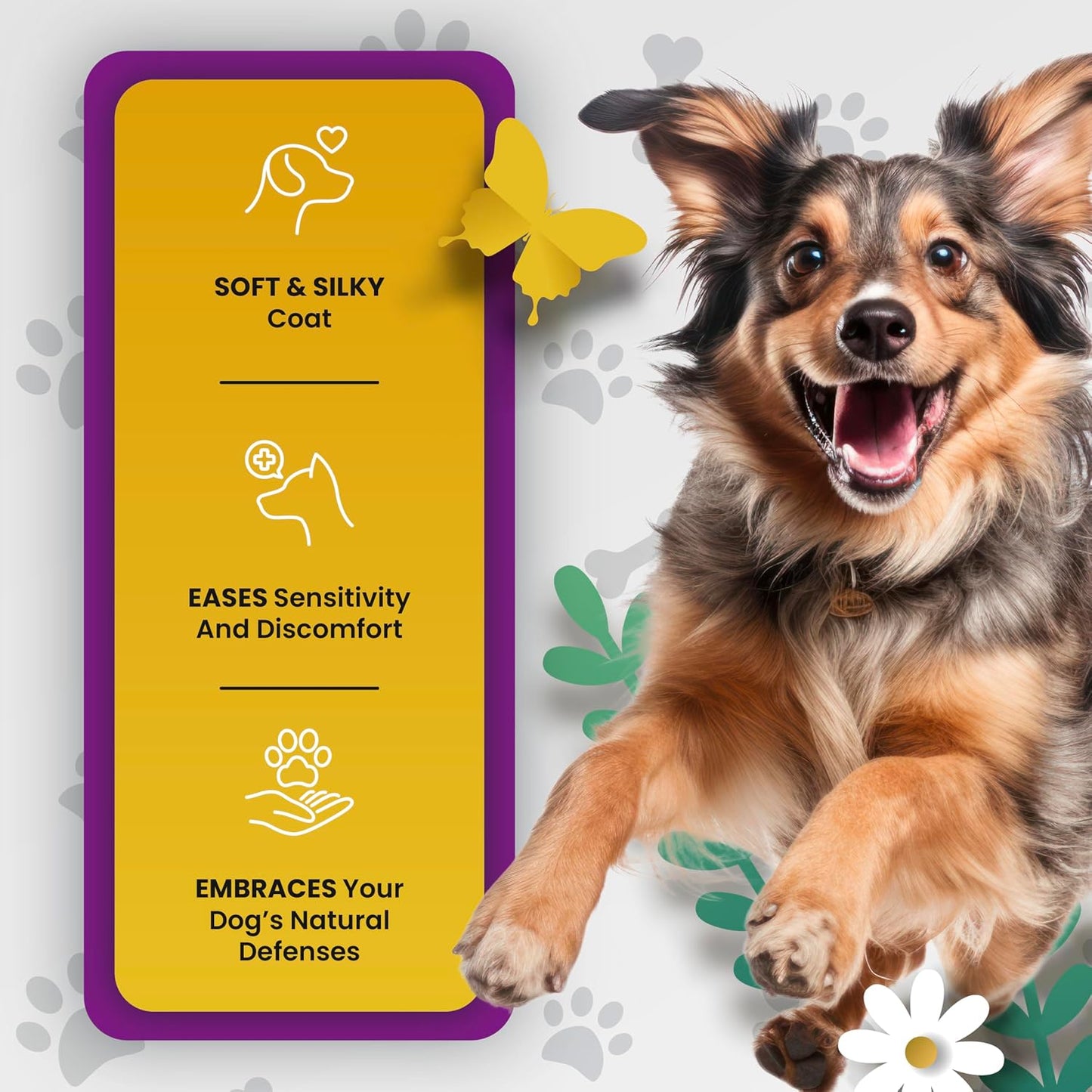 Omega 3 Fish Oil for Dogs - Wild Alaskan Pollock Oil Itchy Skin and Coat | Omega 3 Fatty Acids - Vet Approved Liquid EPA & DHA Supplements - with Zinc, Vitamin C, B2, B7 & E - 16 Fl Oz
