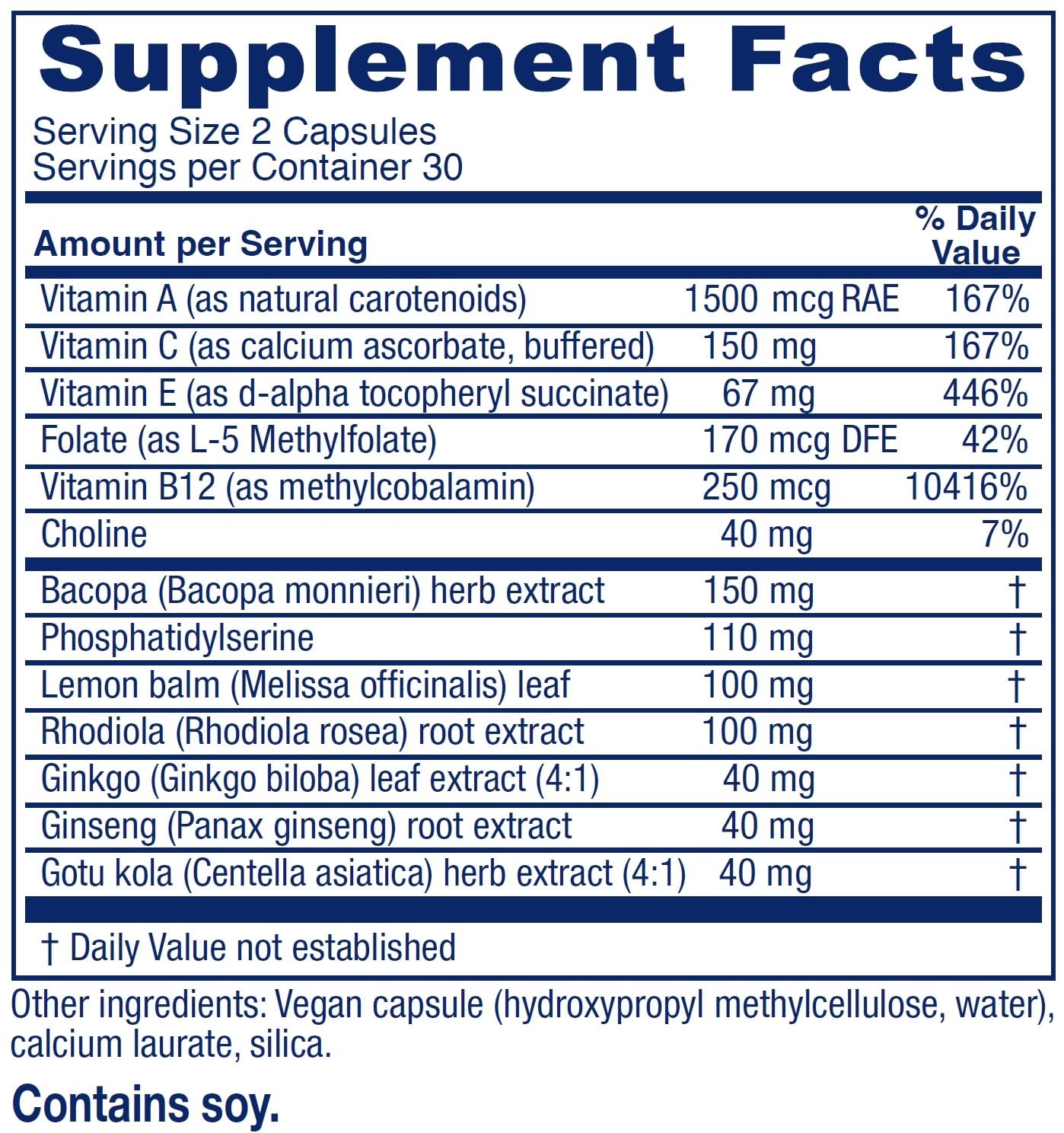 Vitanica MindBlend, Brain Support, Vegan, 60 Capsules Vitanica buy supplements Au