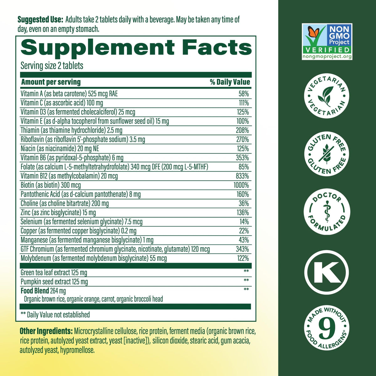 MegaFood Advanced Multivitamin for Men 55+, Mens Multivitamins 50 Plus, Methylated B12, Methyl folate, Choline, Vitamin D, Brain & Muscle Health, Immune Support, Vegetarian - 120 Tablets (60 Servings) MegaFoodBuy Supplements Australia