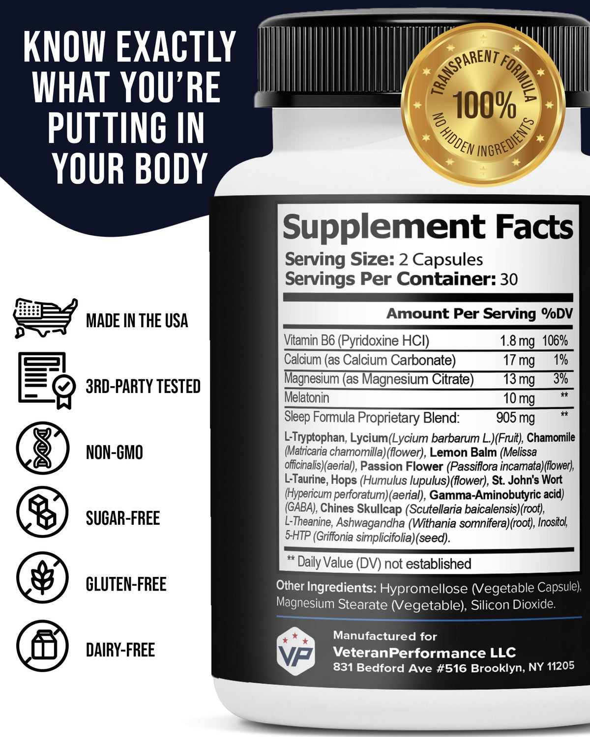 Combat ZZZ 4-in-1 Sleep Aid with Melatonin, Magnesium & L-Theanine – Non-Groggy Formula for Deep Sleep & Restful Recovery – Veteran-Founded, Made in USA (60 Capsules) | Sleep Aid for Adults Veteran Performance buy supplements Au