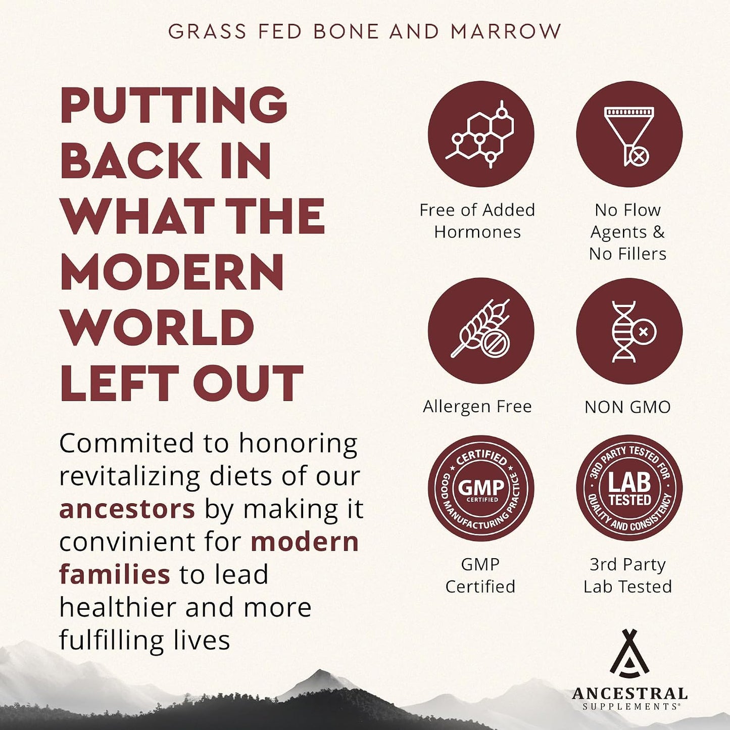 Ancestral Supplements Mofo & Bone and Marrow Bundle for Men – Supports Strength, Energy, Joint & Hormone Health – Grass Fed Beef Organ Blend with Collagen, Growth Factors & Whole Bone Extract