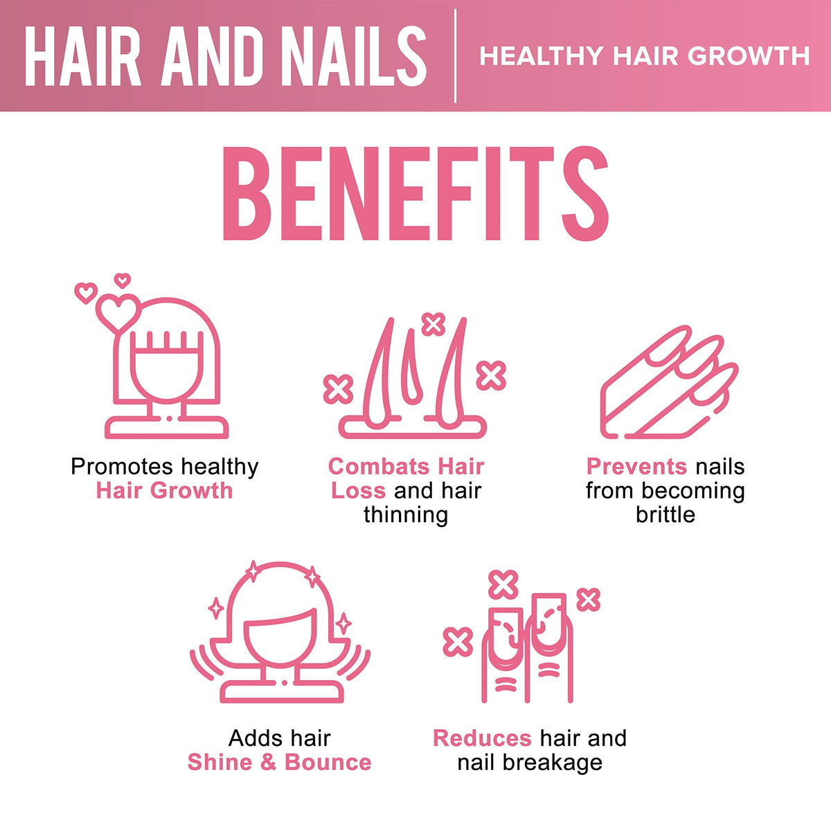 OPTML Hair and Nail Vitamins for Hair Growth and Thickness, Biotin-Infused Hair Pills, Hair Vitamins for Faster Hair Growth and Healthy Nails, for Women and Men, 60 Capsules OPTML buy supplements Au