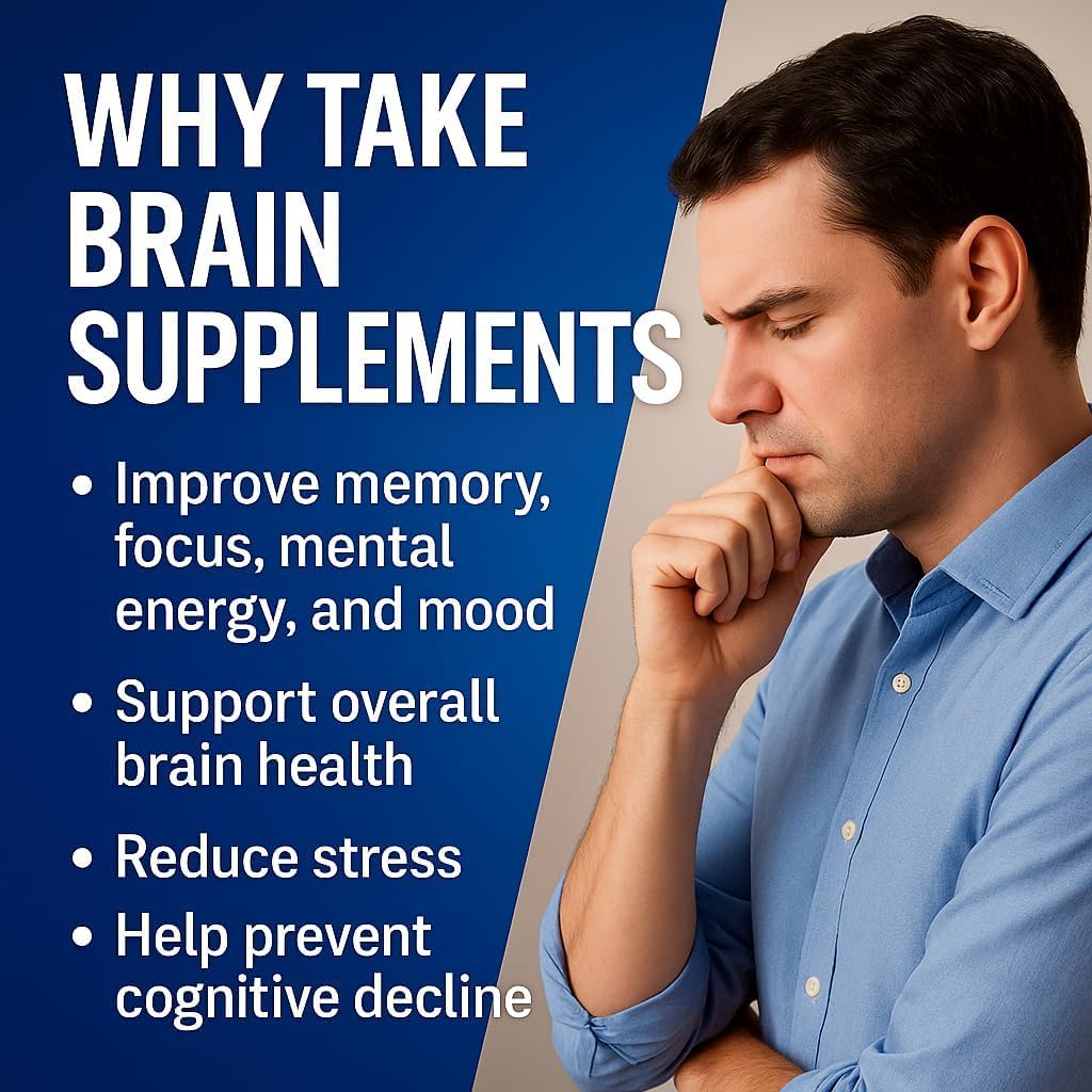 Ageless Brain Supplement for Memory and Focus, 60 Capsules | Mental Clarity & Cognitive Support Formula with Vitamins B6 & B12 | Supports Brain Health, Alertness & Daily Performance - PrimeBioHealth - canada supplements