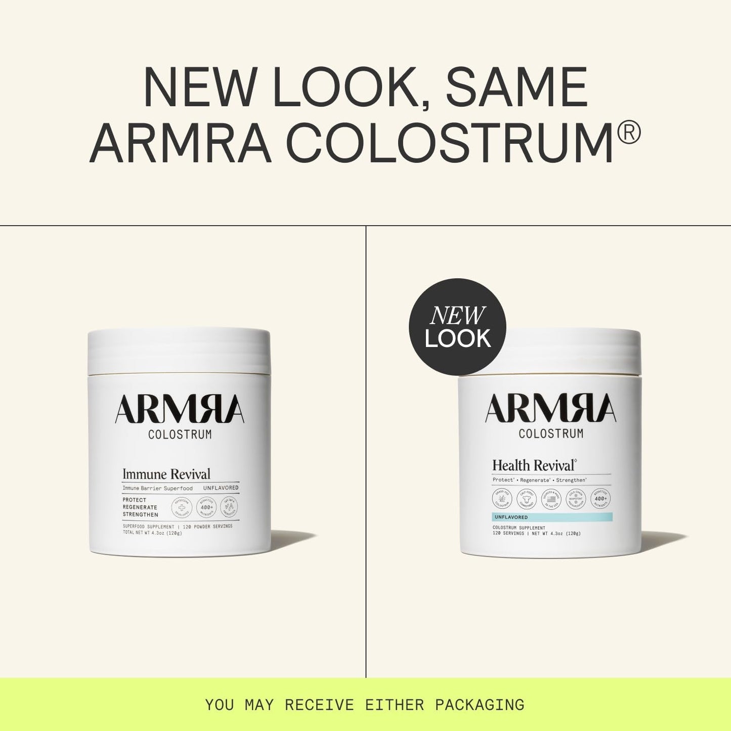 ARMRA Colostrum Powder | Unflavored | Gut Health & Bloating | Skin & Hair | Immunity | Keto, Gluten & Fat-Free | 120 Servings - PrimeBioHealth - canada supplements