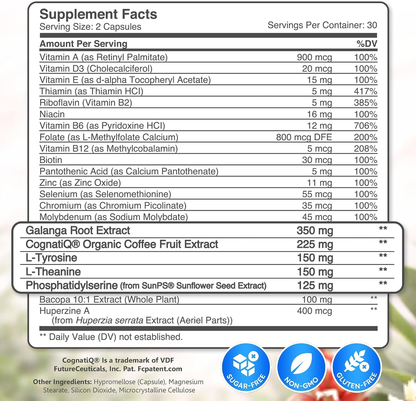 Brain Fog Supplement for Women – Memory & Focus Support for Perimenopause and Menopause – Cognitive Support with Phosphatidylserine, CognatiQ & L-Theanine – Brain Health Capsules – 60 Count - PrimeBioHealth - canada supplements