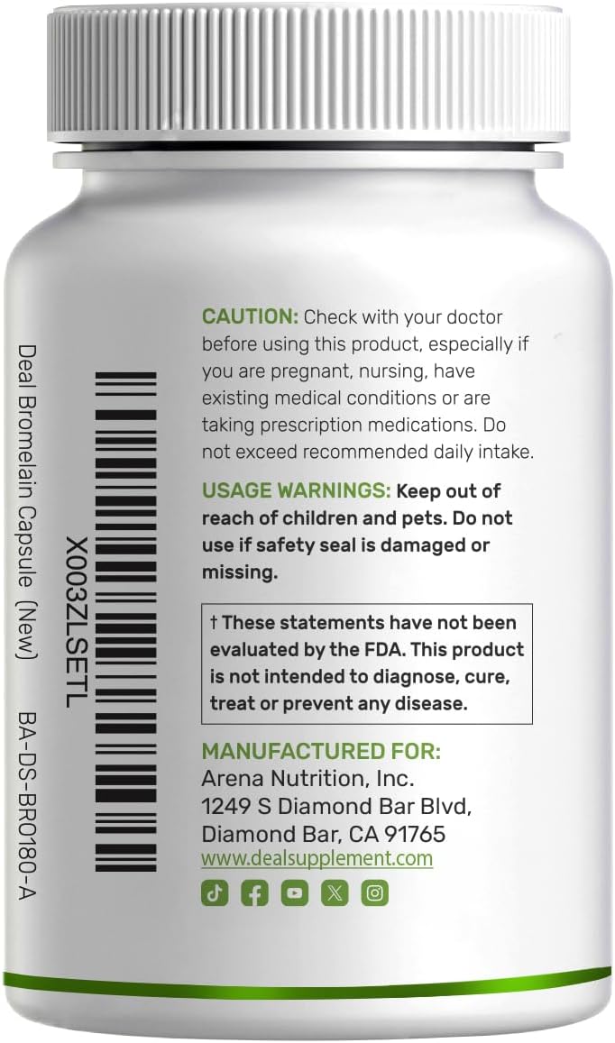 Bromelain Supplement 2,000mg Per Serving, 240 Capsules – Natural Proteolytic Enzymes from Fresh Pineapple – Supports Nutrient Digestion - PrimeBioHealth - canada supplements