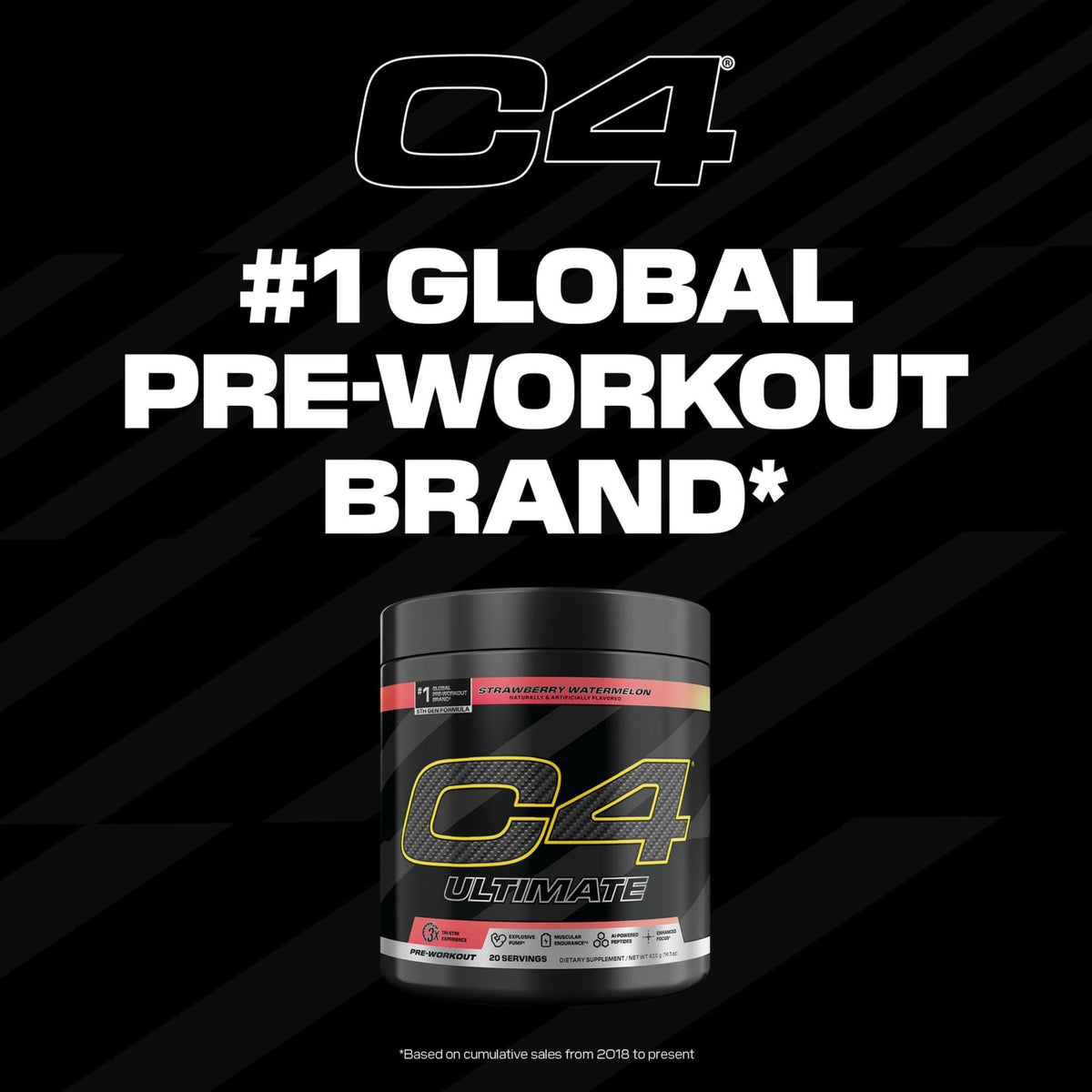 C4 Ultimate Pre Workout Powder Watermelon - Sugar Free Preworkout Energy Supplement for Men & Women - 300mg Caffeine + 3.2g Beta Alanine - PrimeBioHealth - canada supplements