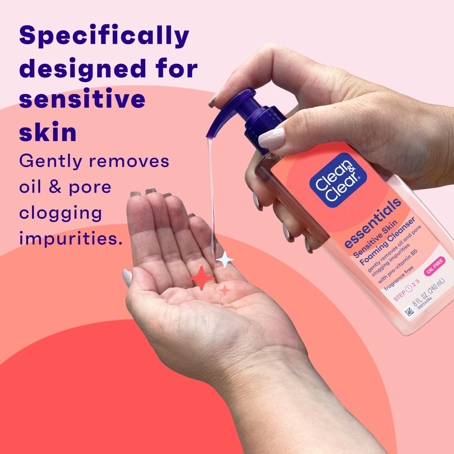 Clean & Clear Essentials Oil-Free Foaming Facial Cleanser, Daily Foaming Face Wash with Pro-Vitamin B5 for Sensitive Skin - PrimeBioHealth - canada supplements