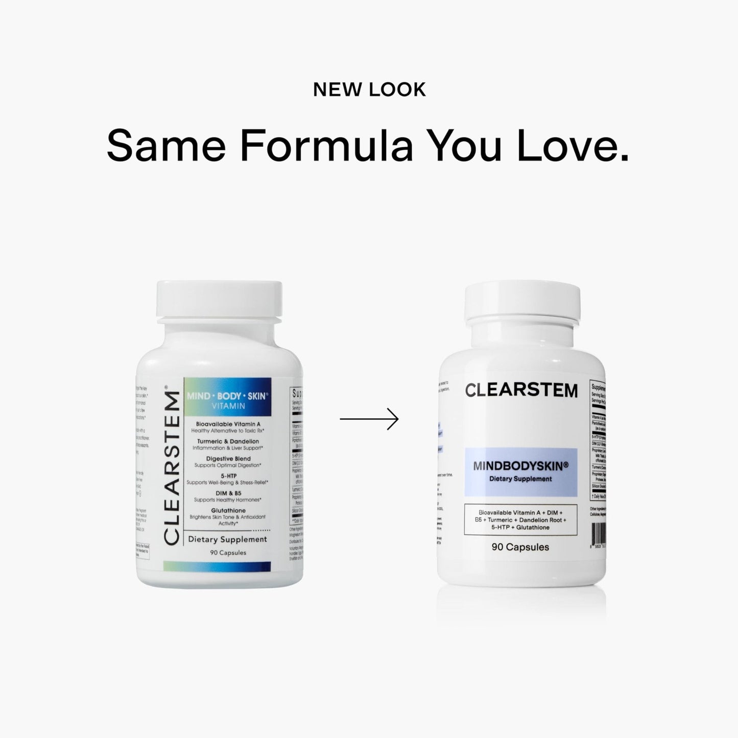 CLEARSTEM - MINDBODYSKIN Hormonal Acne Supplement (5-HTP) - Natural DIM Supplement - Skin Care Vitamins - Hormone Balance, Antioxidants - Gluten Free, - PrimeBioHealth - canada supplements