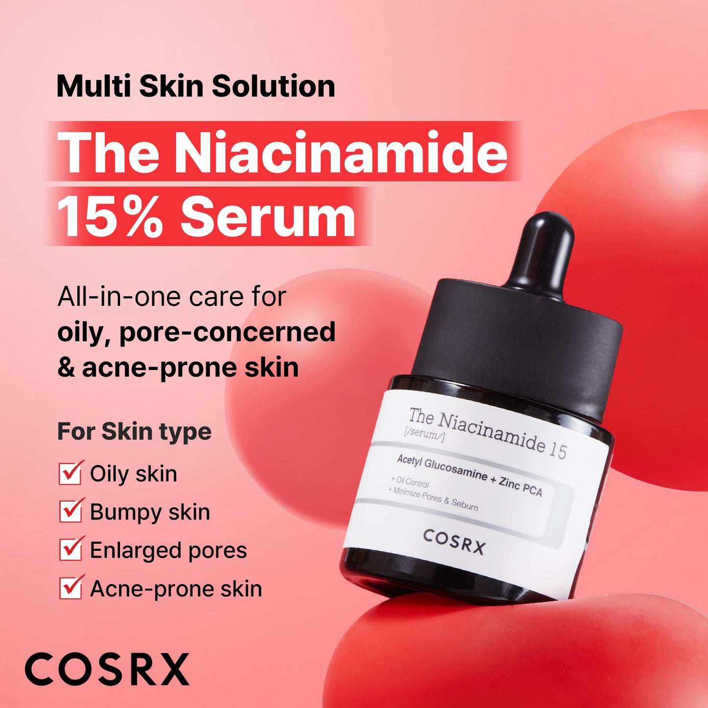 COSRX 15% Niacinamide Face Serum, 0.67 fl oz, Pore Minimizer Serum for Face, Even Skin Tone, Korean Skin Care - PrimeBioHealth - canada supplements