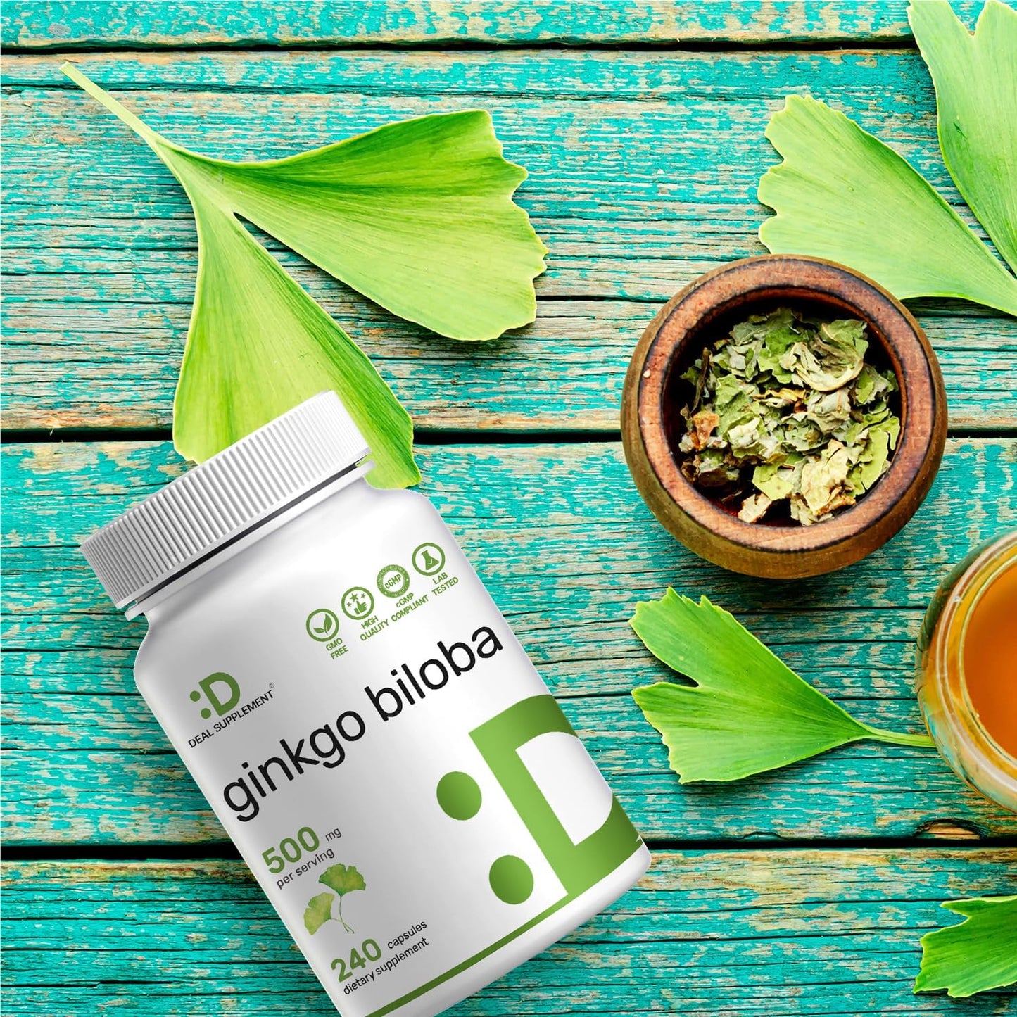 DEAL SUPPLEMENT Ginkgo Biloba 500mg Per Serving, 240 Capsules, 4 Month Supply – Grown in Northern Asia – Extra Strength, Promotes Brain Function - PrimeBioHealth - canada supplements