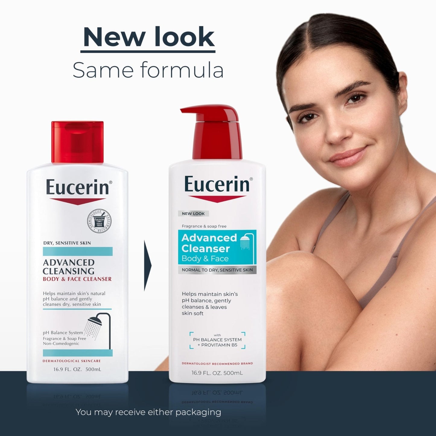 Eucerin Advanced Cleansing Body & Face Cleanser - Fragrance & Soap Free for Dry, Sensitive Skin - 16.9 fl. oz Bottle - PrimeBioHealth - canada supplements