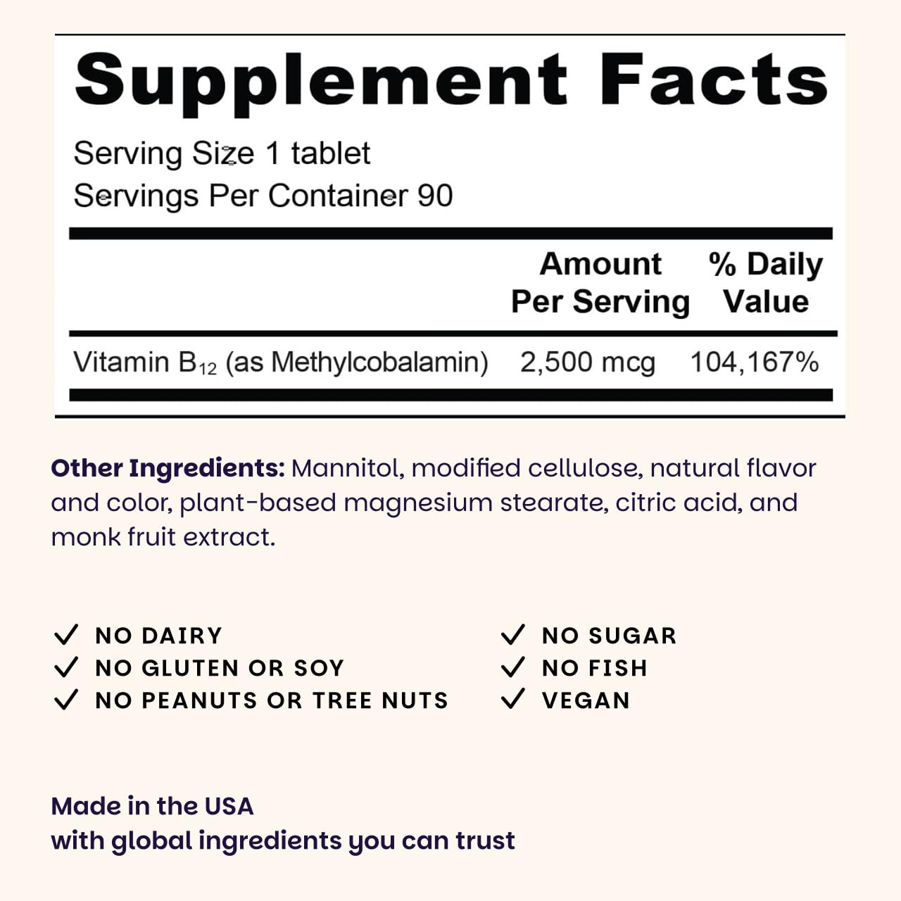 EZ Melts Dissolvable B12 2,500 mcg - Vitamin B12 for Energy & Immune Support - Non-GMO, Vegan & Gluten-Free - PrimeBioHealth - canada supplements