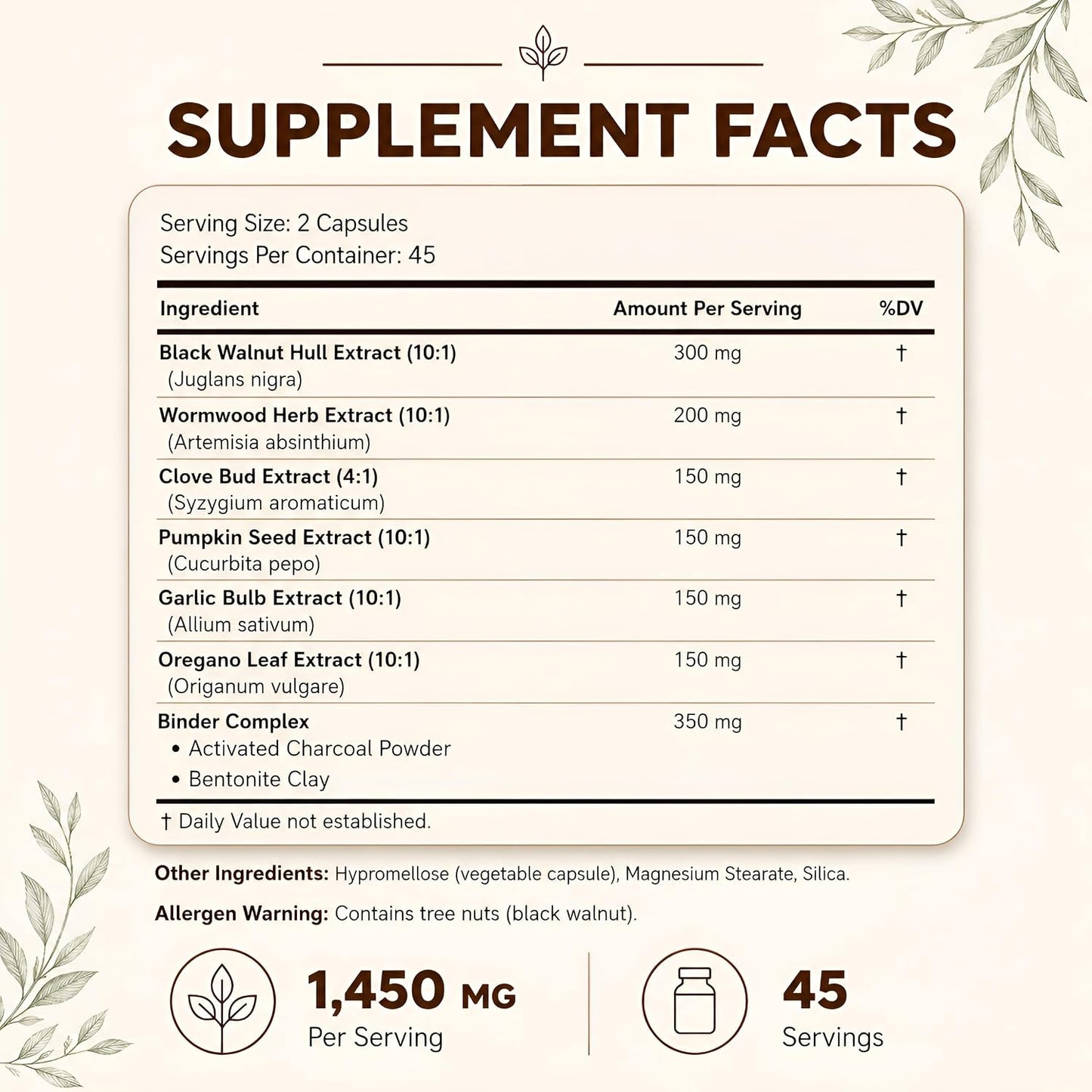 Happee ParaPure Cleanse with Binder for Humans, Intestinal Support, 2-in-1 | Wormwood, Black Walnut, Clove with Charcoal Binder for Digestive Balance (No Stack Needed) 90 Capsules - PrimeBioHealth - canada supplements