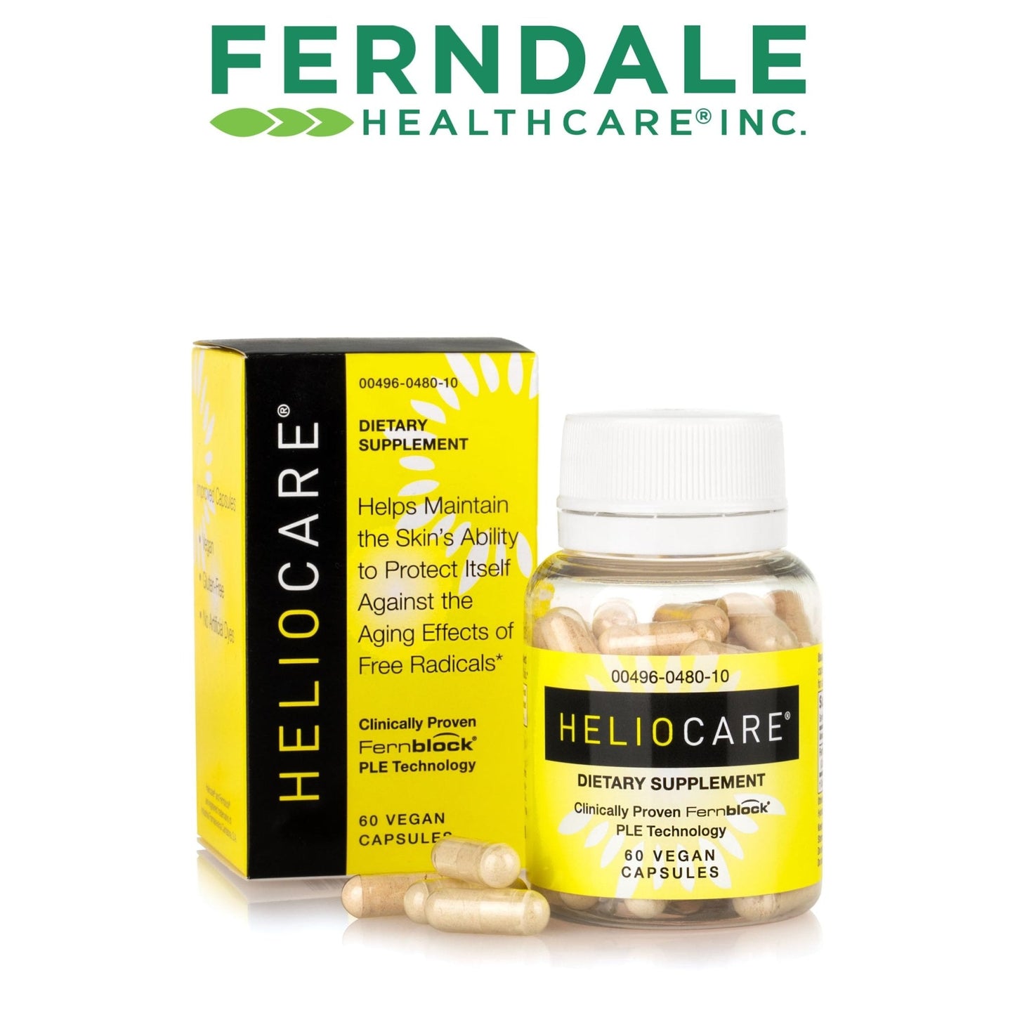 Heliocare Skin Care Dietary Supplement: 240mg Polypodium Leucotomos Extract Pills - Antioxidant Rich Formula with Fernblock - PrimeBioHealth - canada supplements