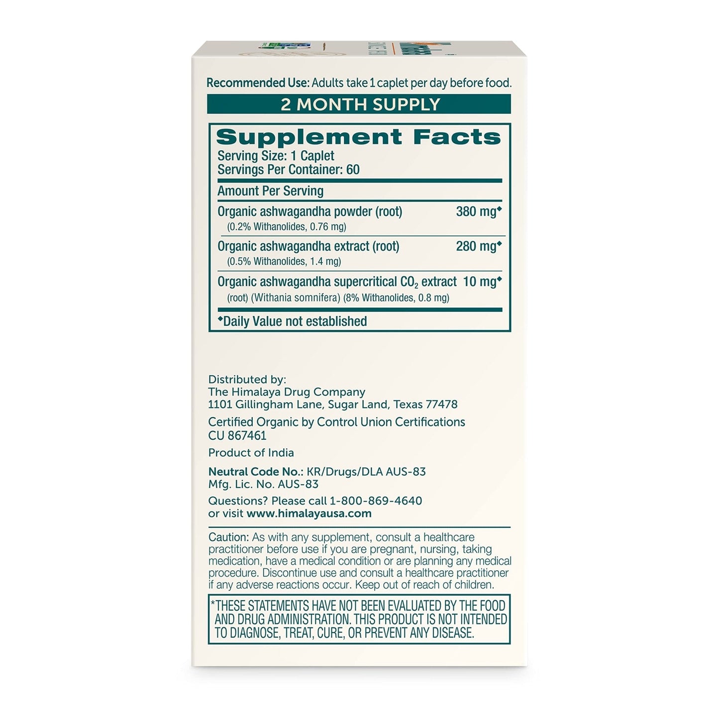 Himalaya Organic Ashwagandha Root, 2 Month Supply - Herbal Adrenal Support Supplements for Stress Relief and Energy Support - USDA Organic, Non-GMO, Vegan - PrimeBioHealth - canada supplements
