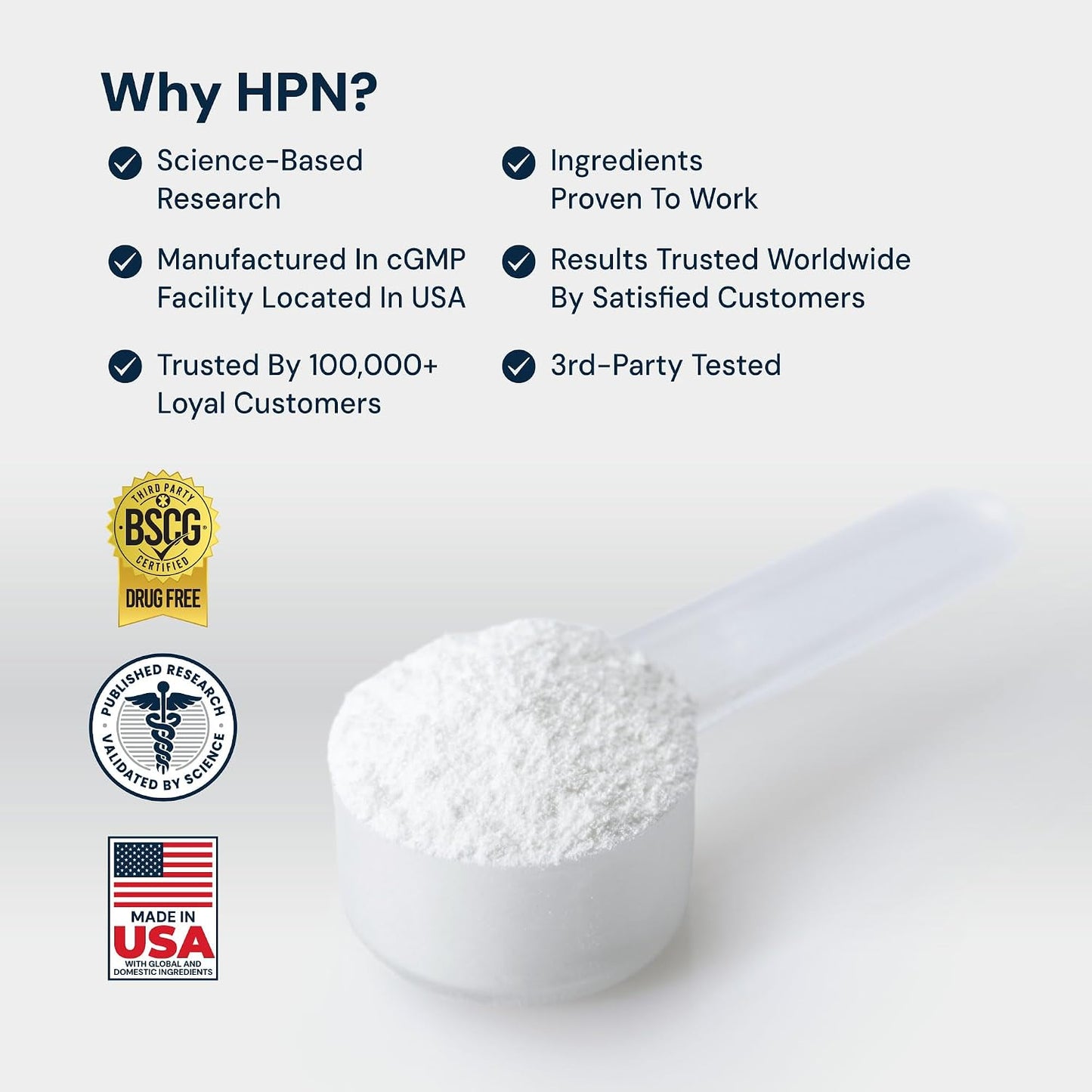 HPN C2 Creatine Monohydrate for Performance, Recovery, Strength, Working Out, Vegan, Non-GMO, Dairy and Soy Free, Independently Tested, Ultrapure Premium Creapure (100 Servings) - PrimeBioHealth - canada supplements