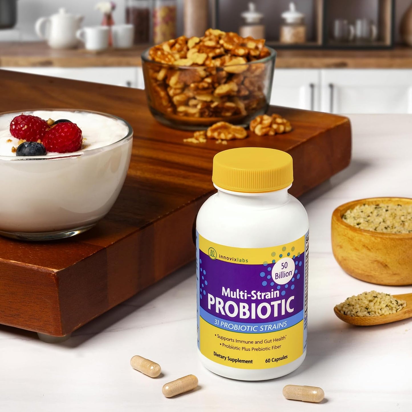 InnovixLabs Probiotic & Magnesium Bundle Multi-Strain Probiotic (60 Time-Release Capsules) Advanced Magnesium (150 Time-Release Capsules). Helps Support Immune and Gut Health. * - PrimeBioHealth - canada supplements