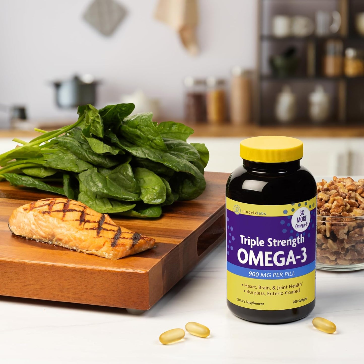 InnovixLabs Vitamin K2 & Triple Omega Bundle Full Spectrum Vitamin K2 (90 Softgels) Triple Strength Omega-3 Fish Oil (200 Softgels). Supports Healthy Bones, Arteries and Joints. * - PrimeBioHealth - canada supplements