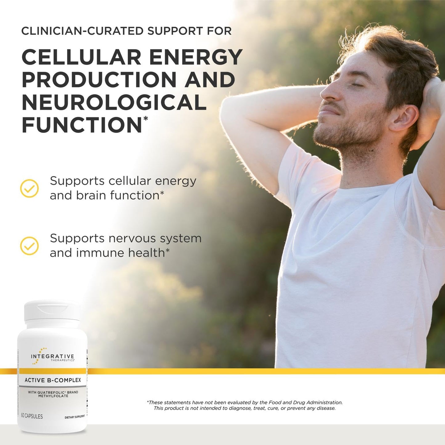 Integrative Therapeutics Active B-Complex - with Choline and Methylfolate - Cellular Energy, Immune Function & Heart Health Support with Vitamins B2, B6 & B12 - PrimeBioHealth - canada supplements