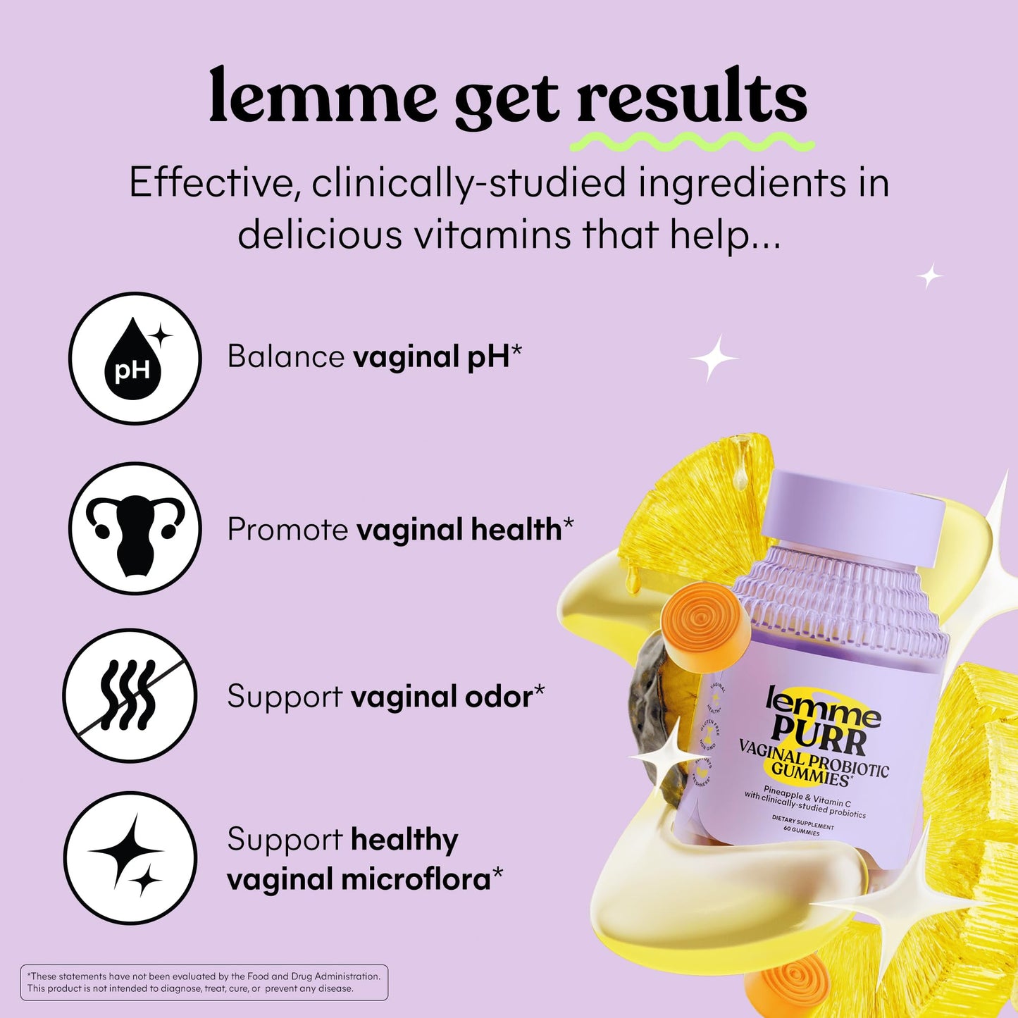 Lemme Purr Vaginal Probiotic Gummies for Women - Balanced pH, Healthy Odor, Yeast Balance & Flora Support - PrimeBioHealth - canada supplements