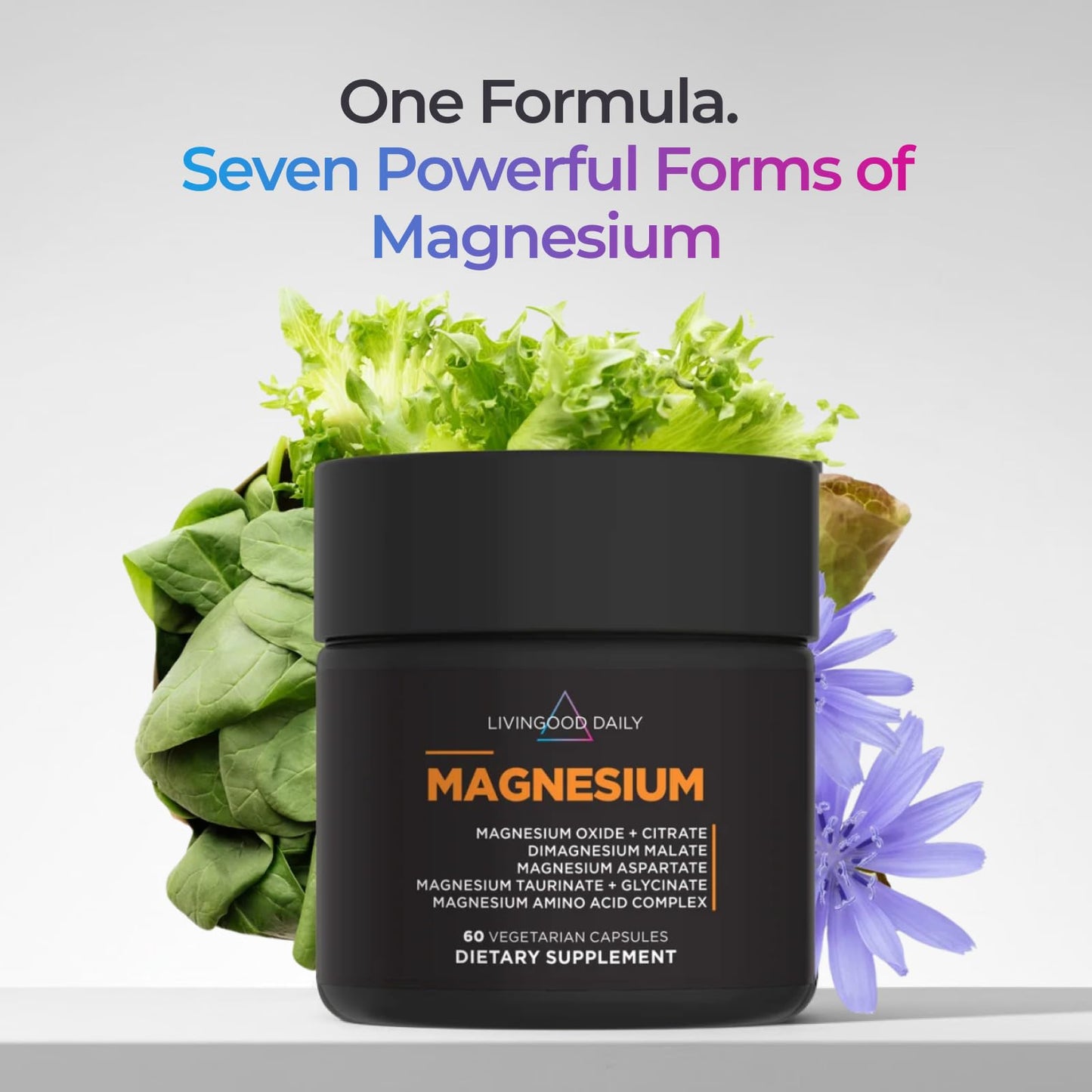 Livingood Daily Magnesium Supplement with Magnesium Glycinate, Citrate, Malate, Oxide, Aspartate, Amino Acid Complex and Chicory Root for Heart Health - PrimeBioHealth - canada supplements