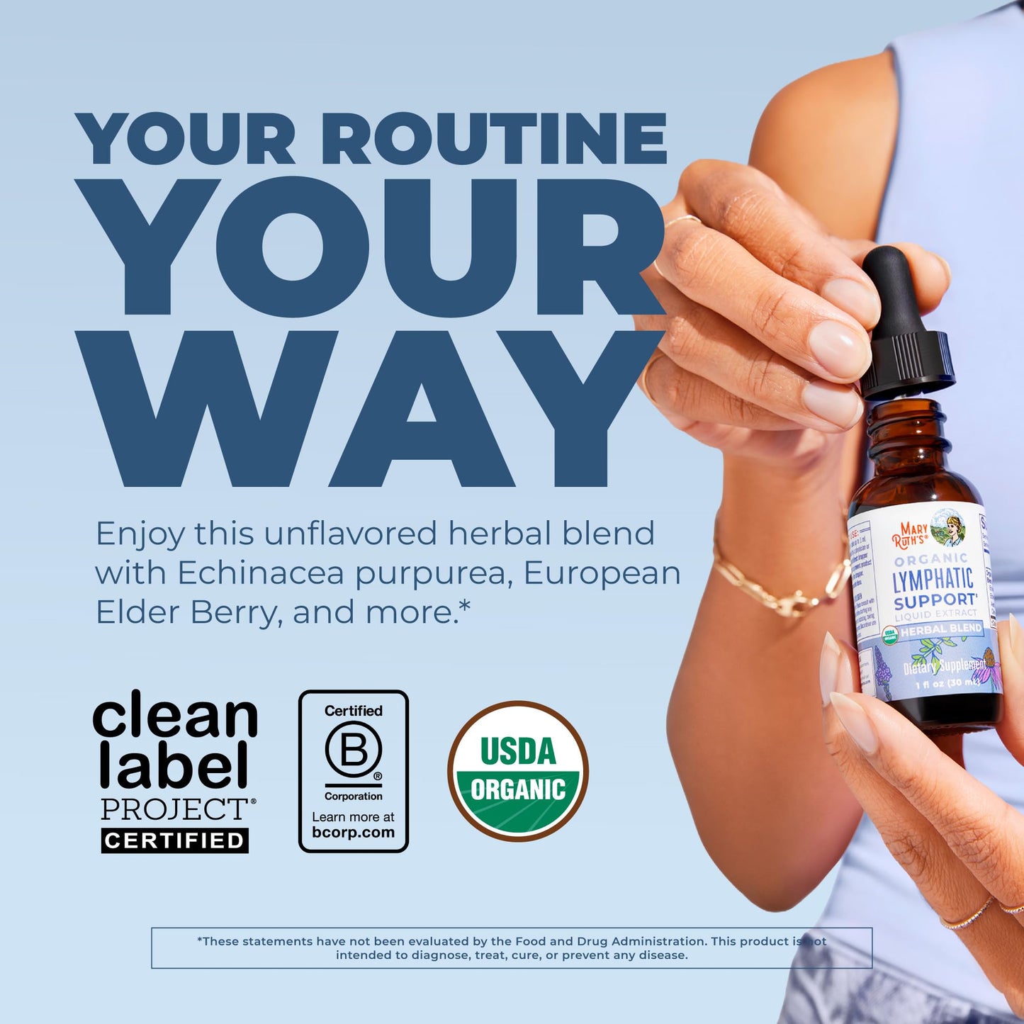 MARYRUTH'S Lymphatic Support Liquid Drops USDA Organic | Herbal Blend with Echinacea & Elderberry | Blue Vervain - PrimeBioHealth - canada supplements