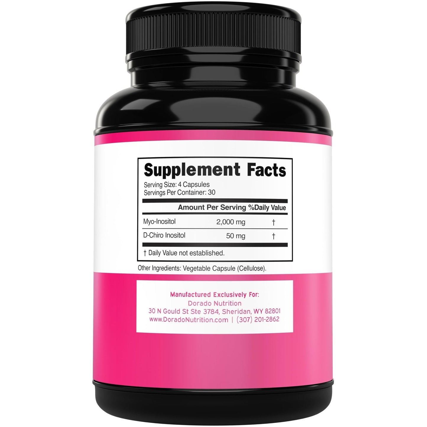 Myo-Inositol & D-Chiro Inositol Supplement For Women (120 Capsules, 2050mg Per Serving Ideal 40:1 Ratio Myo Inositol) Hormone Balance for Women - Third Party Tested - PrimeBioHealth - canada supplements