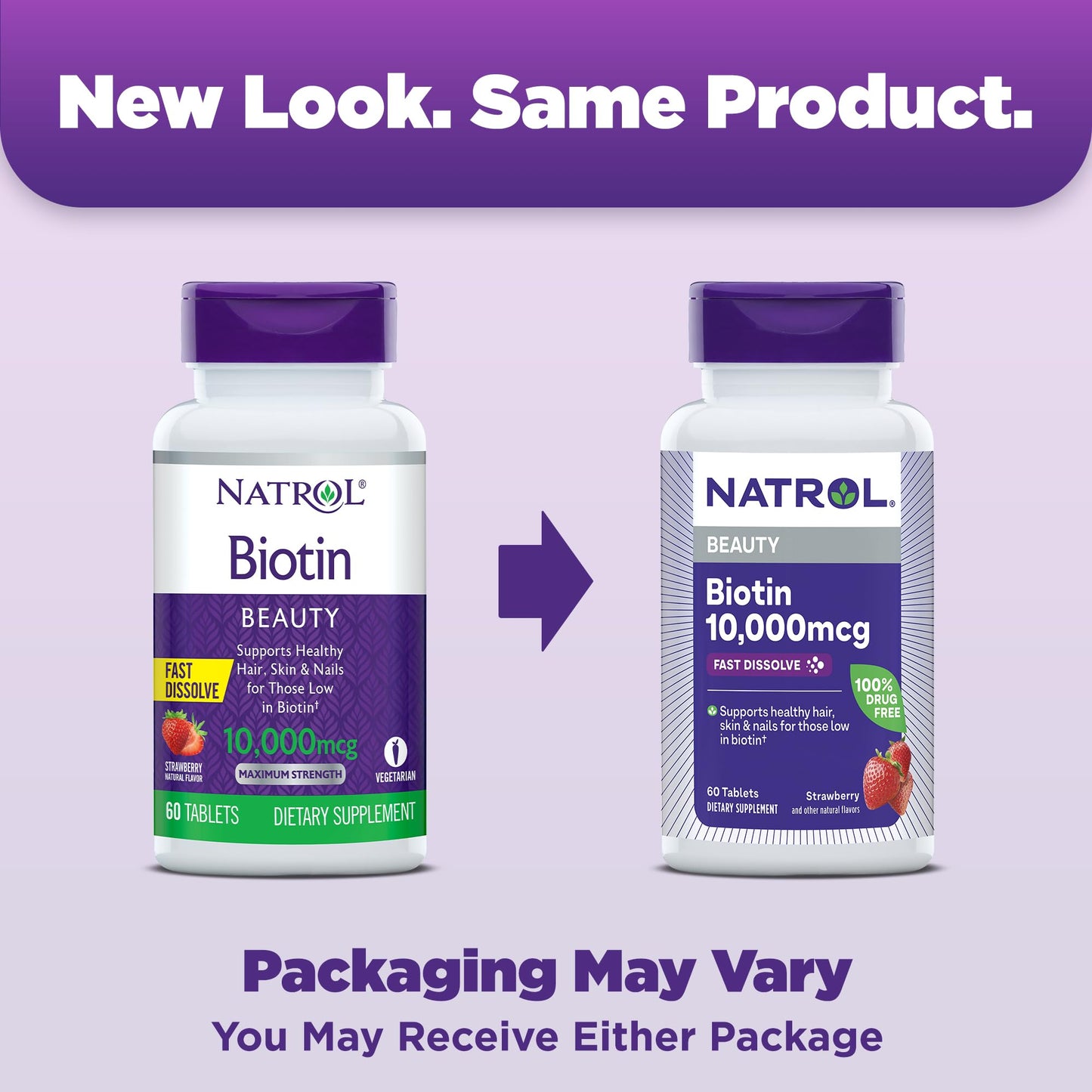 Natrol Biotin 10000mcg, 4X Faster Dissolve Supplement for Healthy Hair, Skin and Nails for Those Low in Biotin, Plus Energy Metabolism Support - PrimeBioHealth - canada supplements
