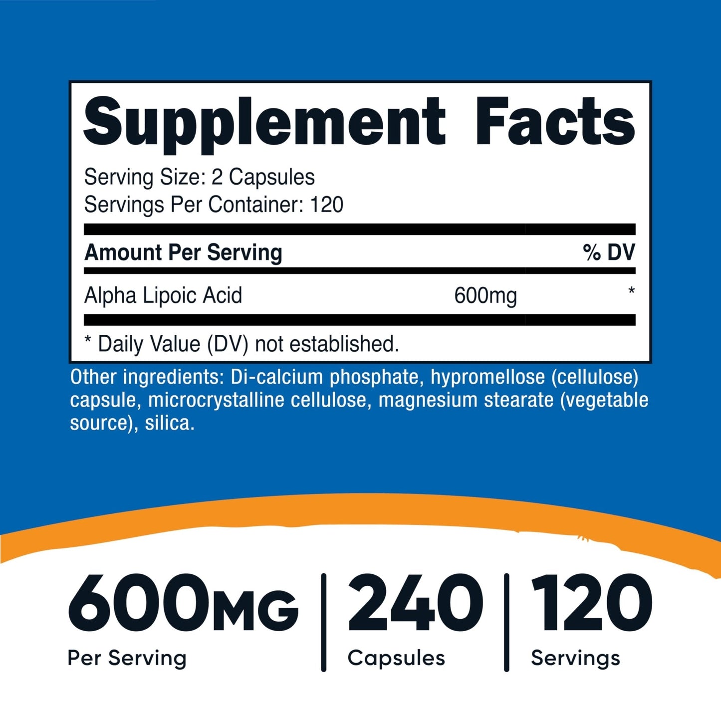 Nutricost Alpha Lipoic Acid 600mg Per Serving, 240 Capsules - Gluten Free, Vegetarian Capsules, Soy Free & Non-GMO - PrimeBioHealth - canada supplements