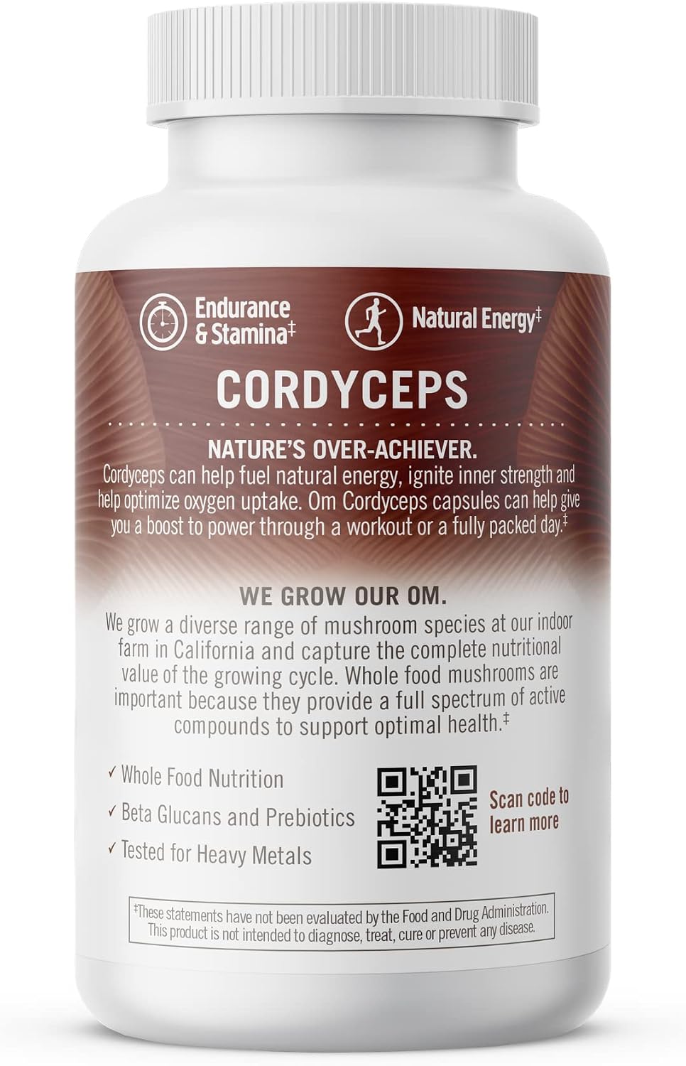 OM MUSHROOM SUPERFOOD Cordyceps Mushroom Capsules Superfood Supplement, 90 Count, 30 Days, Organic Energy Supplement for Stamina and Endurance - PrimeBioHealth - canada supplements