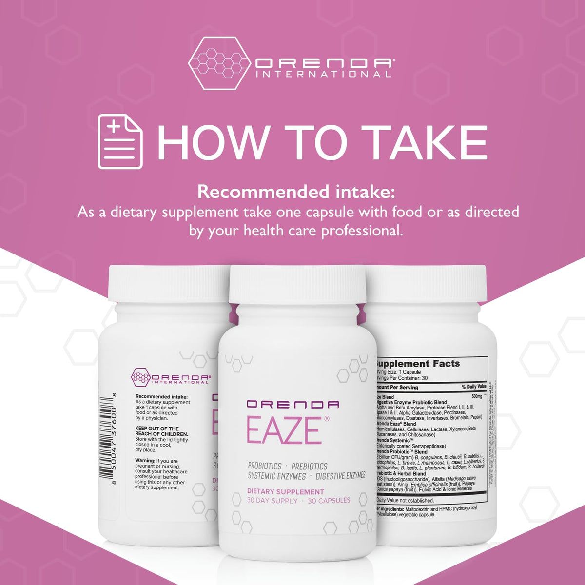 Orenda Eaze®: Gut Wellness Capsules | 6-in-1 Digestive Support with Probiotics, Endospores, Peptizyme-SP EN, Prebiotics, and Digestive Enzymes - PrimeBioHealth - canada supplements