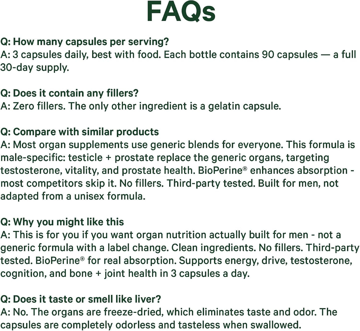 Pink Stork Men's Beef Organ Complex, Bioavailable Superfoods, 30 Servings | Grass-Fed, Grass-Finished Beef Liver, Testicle, Prostate + Bone Marrow | Supports Energy, Vitality + Men's Health - PrimeBioHealth - canada supplements