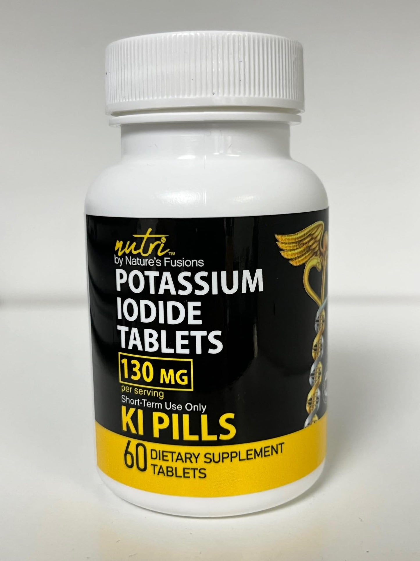Potassium Iodide Tablets 130 mg - (60 Tablets) 10 Year Shelf-Life EXP 2034 to 2035 - Ki Pills - Yoduro de potasio - Nutri Supplements - 3rd Party Tested - PrimeBioHealth - canada supplements