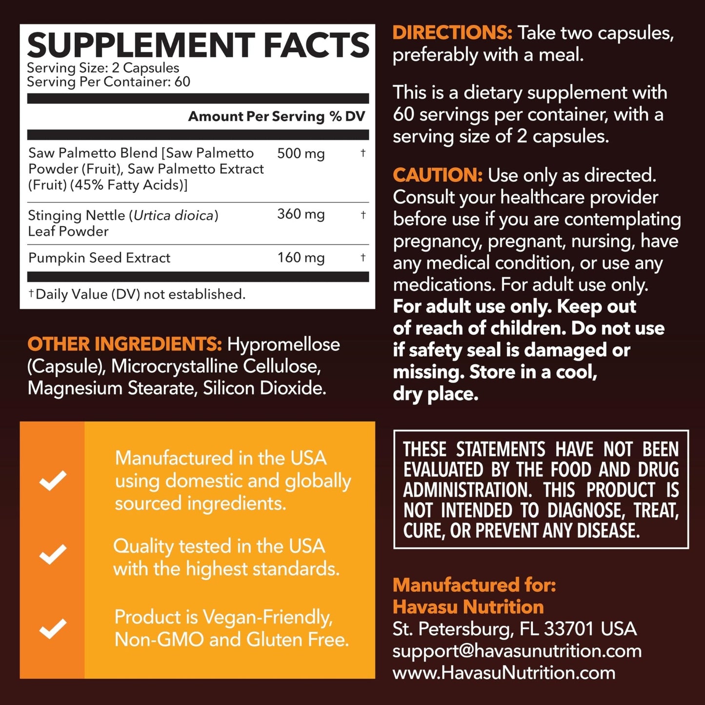 Saw Palmetto Supplement with Stinging Nettle and Pumpkin Seed Extract - Advanced 3X Formula - DHT Blocker Urinary Health and Prostate Support for Mens Health - PrimeBioHealth - canada supplements