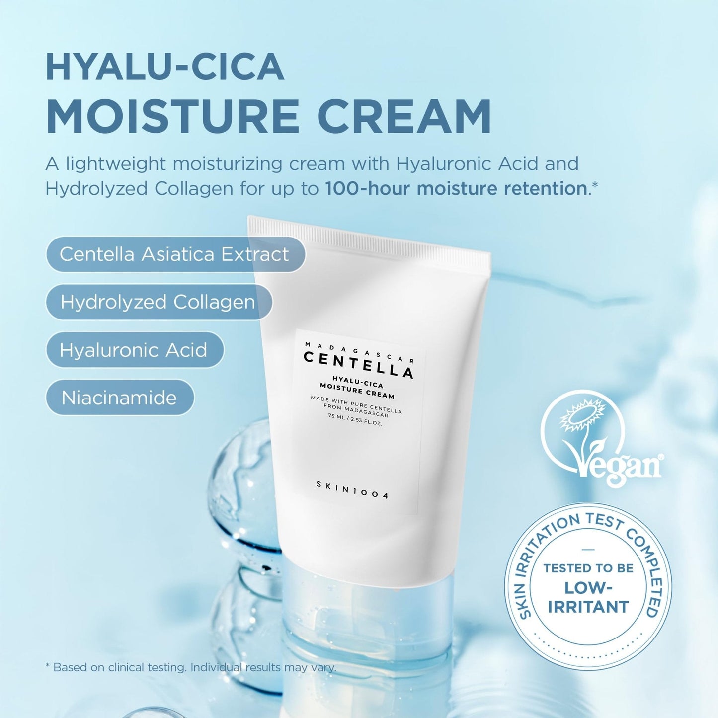 SKIN1004 Hyalu-Cica Moisture Cream, Face Moisturizer with Hyaluronic Acid, Centella Cream for Deep Hydration, Lightweight Nourishing - PrimeBioHealth - canada supplements