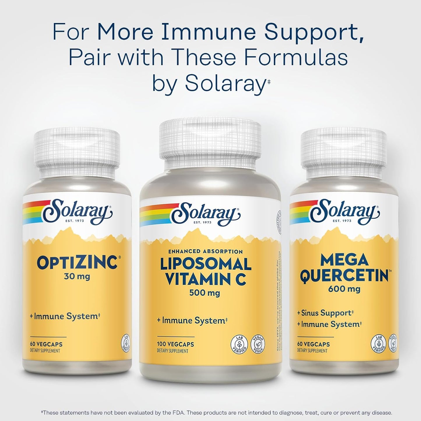 SOLARAY Liposomal Vitamin C 500mg - Enhanced Absorption Vitamin C Liposomal Blend with Fatty Acids - Antioxidant and Immune Support Supplement - Vegan, 60-Day Guarantee, 100 Servings, 100 VegCaps - PrimeBioHealth - canada supplements