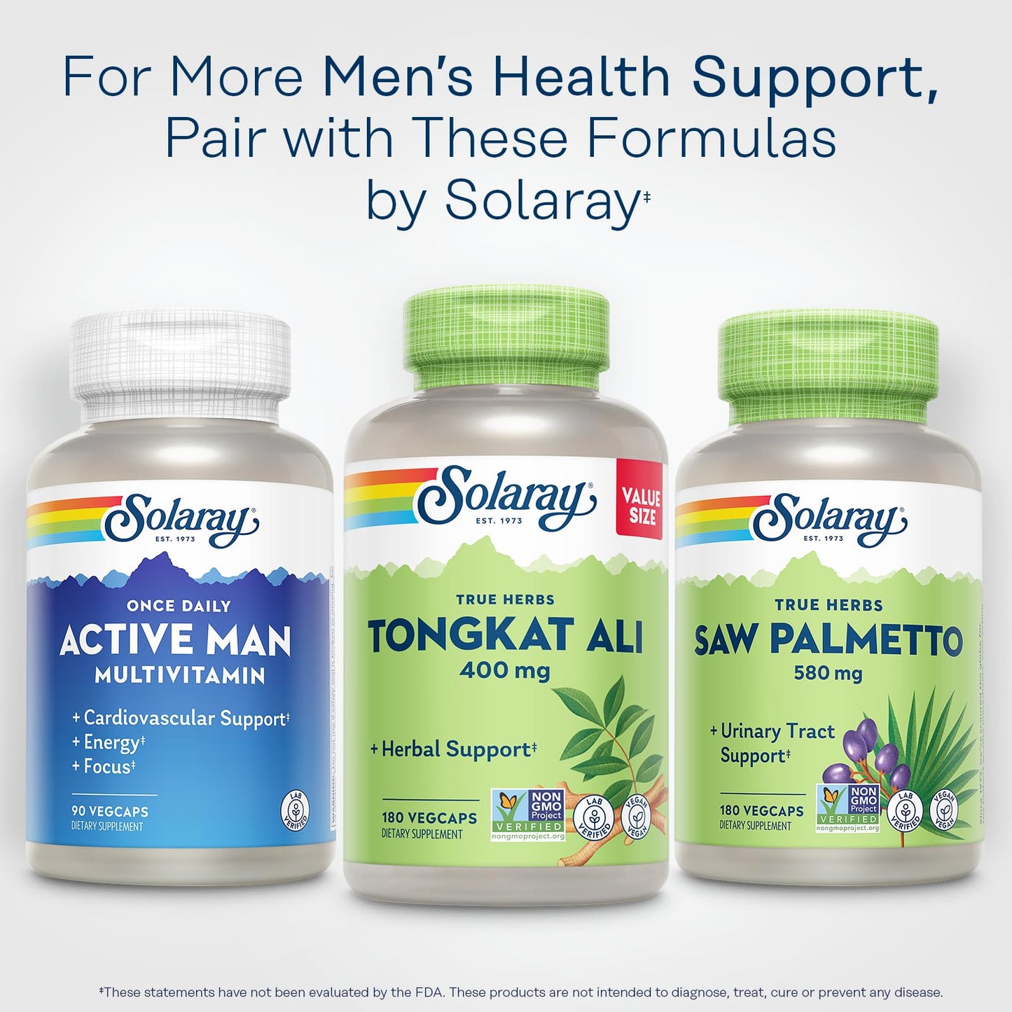 SOLARAY Tongkat Ali 400 mg - Longjack Tongkat Ali for Men - Herbal Support for Men's Health and Vitality - Vegan, Non-GMO, Lab Verified - 180 Servings, 180 VegCaps - PrimeBioHealth - canada supplements