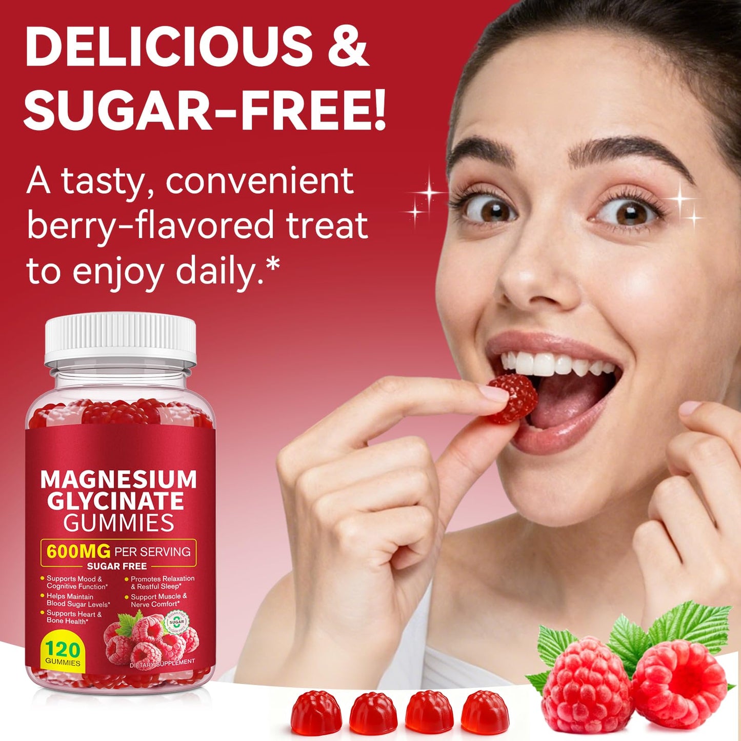 120 Count Magnesium Glycinate Gummies 600mg for Adults, Supports Relaxation, Magnesium Glycinate Chewable, - PrimeBioHealth - canada supplements