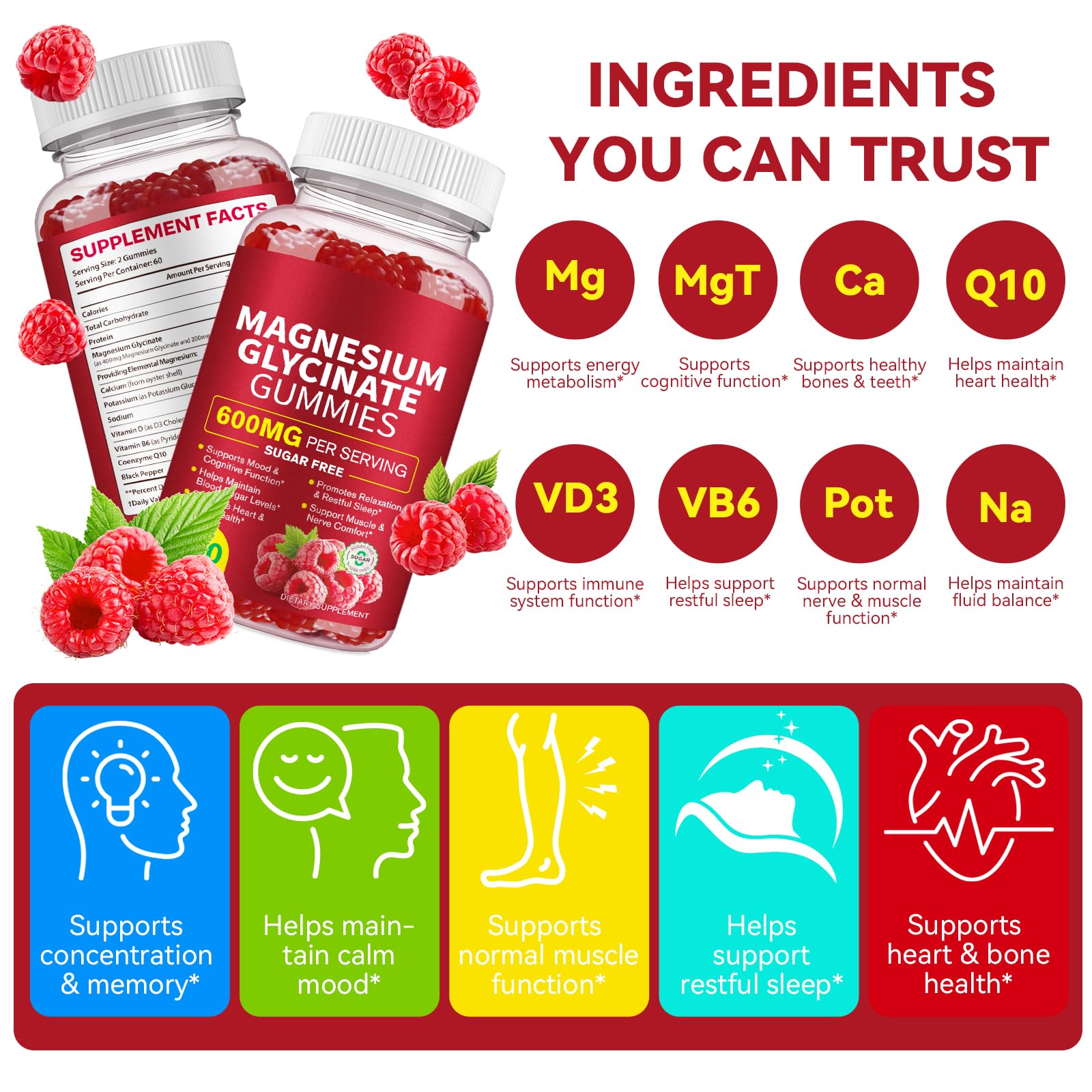 120 Count Magnesium Glycinate Gummies 600mg for Adults, Supports Relaxation, Magnesium Glycinate Chewable, - PrimeBioHealth - canada supplements